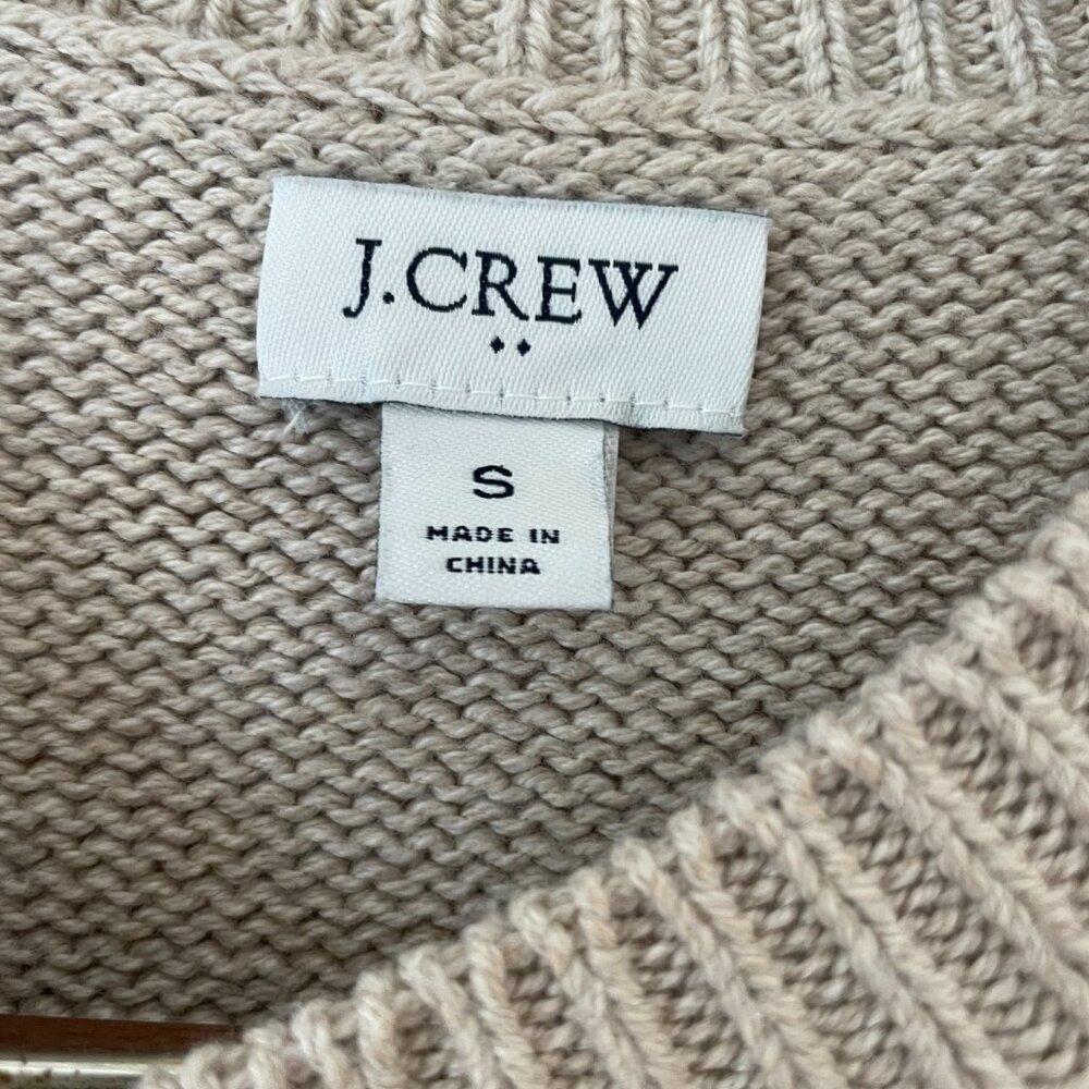 J.Crew Scalloped-Hem Sweater in Tan Size Small - Picture 4 of 9